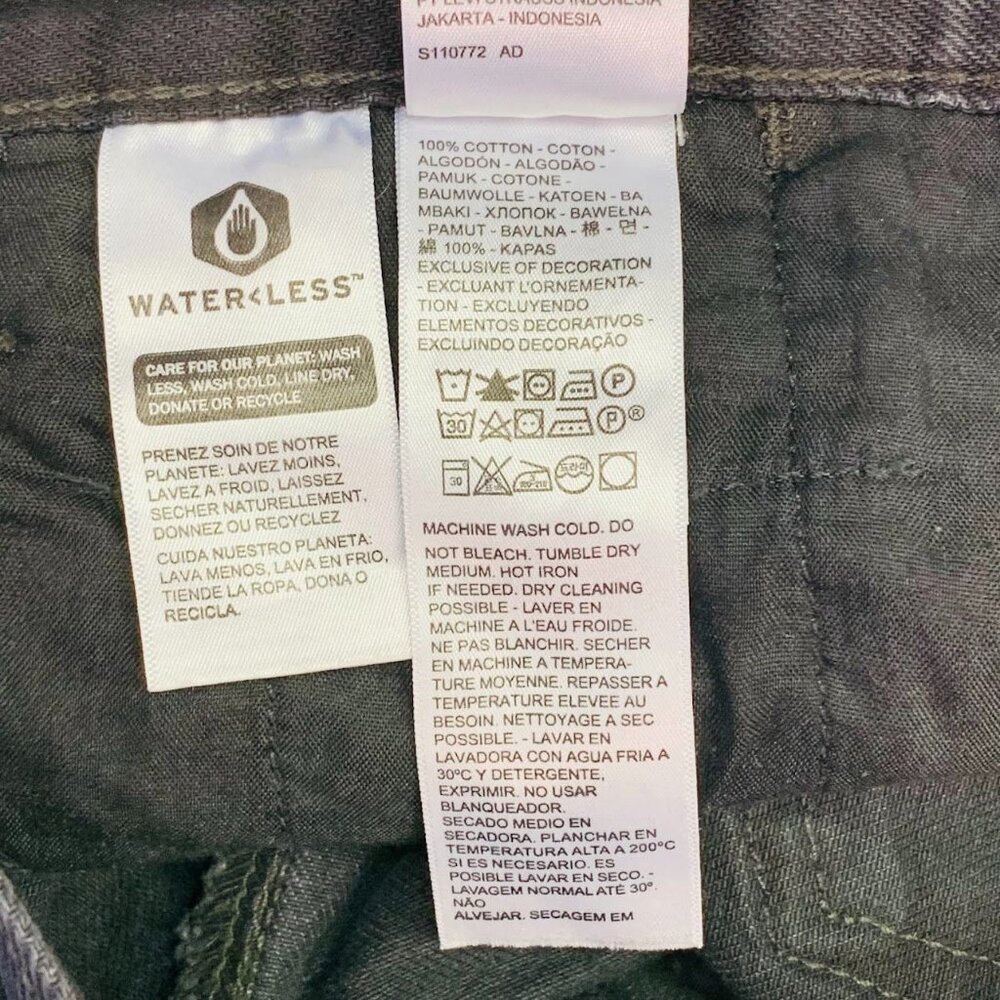 Levi's '(94 Baggy Wide Leg Raw Hem Cotton Denim Jeans Size 25 - Picture 8 of 15